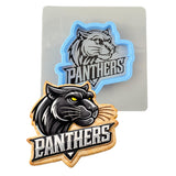 Panthers Words 2 Cookie Cutter | Stamp | Stencil - SHARP EDGES - FAST Shipping - Choose Your Own Size! #1 Cookie Cutter Lady LITTLE - 3 Inches (7.62cm) **BUNDLE** Cutter + Stencil 