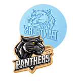 Panthers Words 2 Cookie Cutter | Stamp | Stencil - SHARP EDGES - FAST Shipping - Choose Your Own Size! #1 Cookie Cutter Lady LITTLE - 3 Inches (7.62cm) Debosser ONLY 