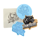 Panthers Words 2 Cookie Cutter | Stamp | Stencil - SHARP EDGES - FAST Shipping - Choose Your Own Size! #1 Cookie Cutter Lady LITTLE - 3 Inches (7.62cm) **FULL SET BUNDLE** Cutter + Stamp + Stencil + Debosser **BEST DEAL** 