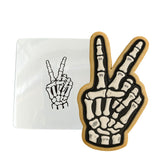 Peace Sign Skeleton Hand Cookie Cutter | Stamp | Stencil - SHARP EDGES - FAST Shipping - Choose Your Own Size! #1 Cookie Cutter Lady LITTLE - 3 Inches (7.62cm) Stencil ONLY 