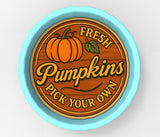 Pick Your Own Pumpkins Badge Cookie Cutter | Stamp | Stencil - SHARP EDGES - FAST Shipping - Choose Your Own Size! #1