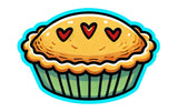 a cupcake with hearts on top of it