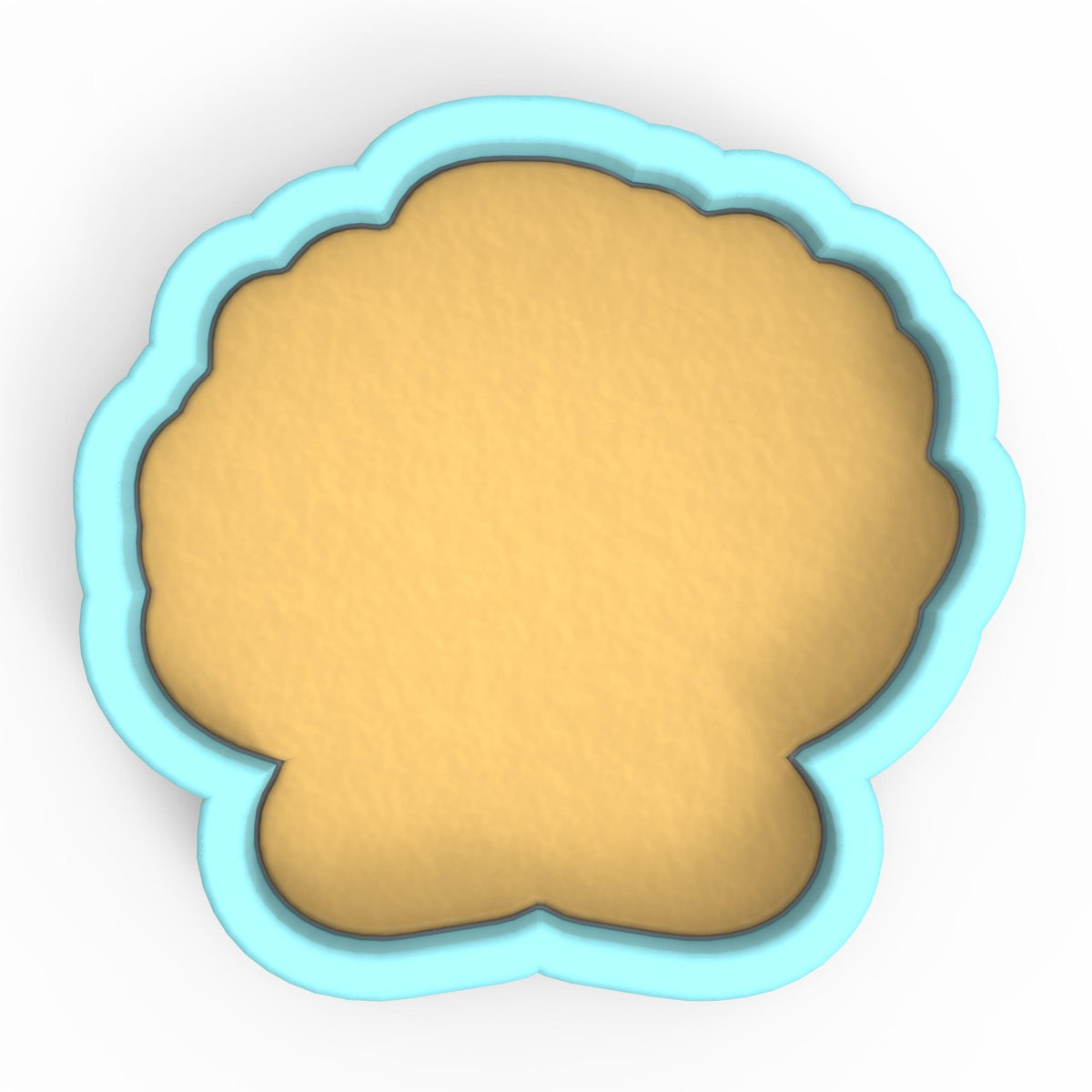 a cookie cutter with a cookie in the shape of a cloud