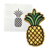 Pineapple Cookie Cutter | Stamp | Stencil #2 Beach / Summer Cookie Cutter Lady MINI - 2 Inches (5cm) Stencil ONLY 