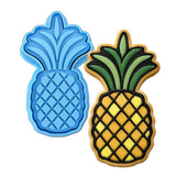 Pineapple Cookie Cutter | Stamp | Stencil #2 Beach / Summer Cookie Cutter Lady MINI - 2 Inches (5cm) **BUNDLE** Cutter + Stamp 