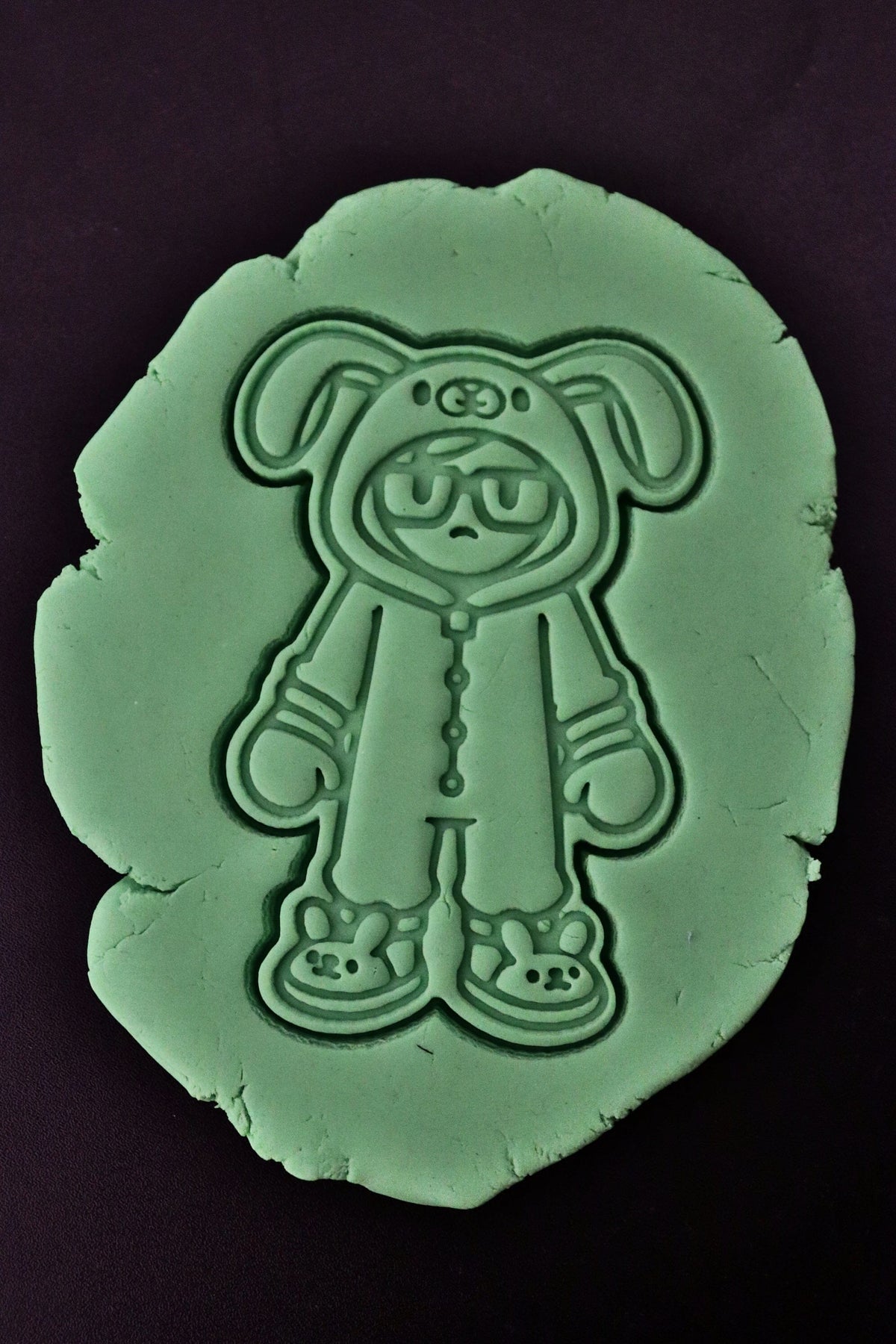 Pink Bunny Onesie Christmas Cookie Cutter | Stamp | Stencil - SHARP EDGES - FAST Shipping - Choose Your Own Size! #1 Cookie Cutter Lady 