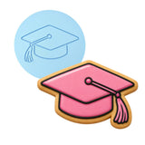 Pink Graduation Cap Cookie Cutter | Stamp | Stencil - SHARP EDGES - FAST Shipping - Choose Your Own Size! #1 Cookie Cutter Lady LITTLE - 3 Inches (7.62cm) Debosser ONLY 