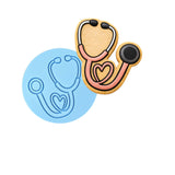 Pink Stethoscope Cookie Cutter | Stamp | Stencil - SHARP EDGES - FAST Shipping - Choose Your Own Size! #1 Cookie Cutter Lady LITTLE - 3 Inches (7.62cm) Debosser ONLY 