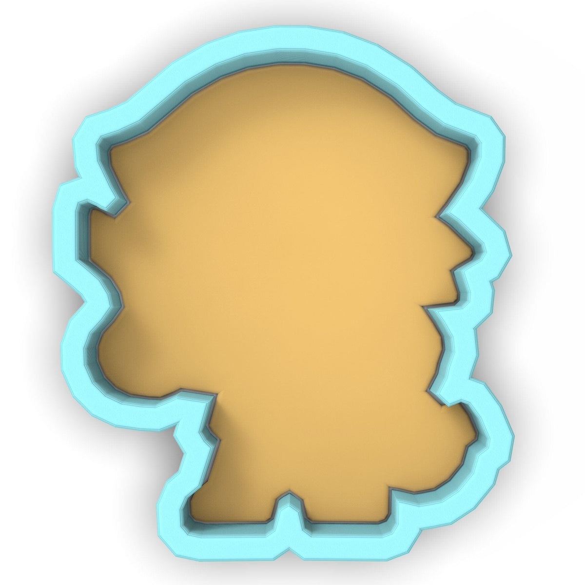 a paper cut out of the shape of a head