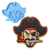 Pirate Head Cookie Cutter | Stamp | Stencil #1 Boys/ Army / Outdoorsman Cookie Cutter Lady MINI - 2 Inches (5cm) Stamp ONLY 