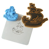 Pirate Ship Cookie Cutter | Stamp | Stencil #1 Boys/ Army / Outdoorsman Cookie Cutter Lady 