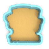 a cookie cutter shaped like a piece of bread