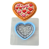 Pizza Heart Cookie Cutter | Stamp | Stencil - SHARP EDGES - FAST Shipping - Choose Your Own Size! #1 Cookie Cutter Lady LITTLE - 3 Inches (7.62cm) **BUNDLE** Cutter + Stencil 