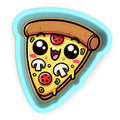 a slice of pizza with a face drawn on it