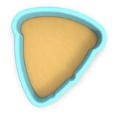 a piece of food that is shaped like a triangle