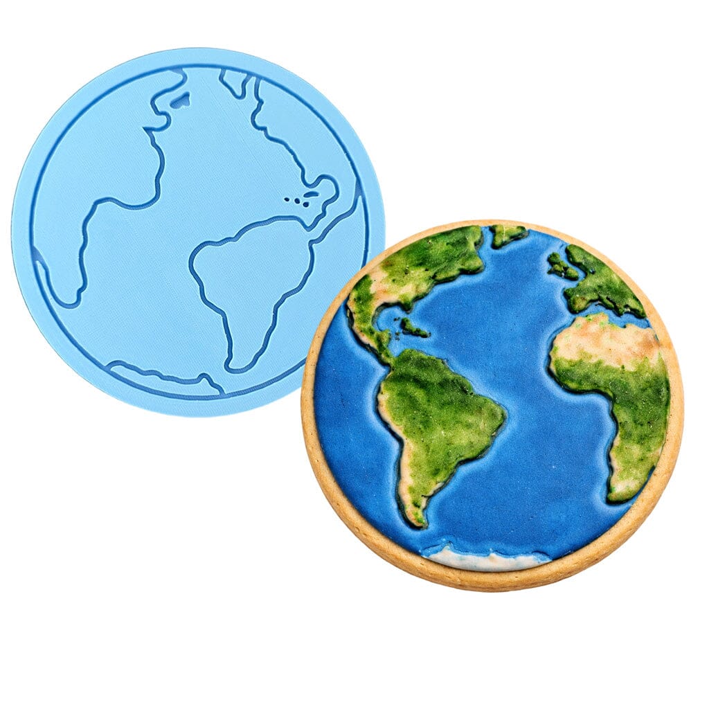 Planet Earth Cookie Cutter Outline & Stamp States/Country/Continent Cookie Cutter Lady MINI - 2 Inches (5cm) Debosser ONLY 