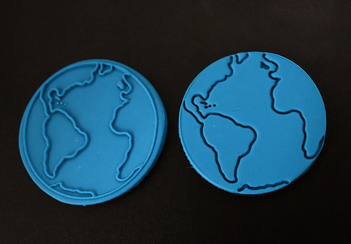 Planet Earth Cookie Cutter Outline & Stamp States/Country/Continent Cookie Cutter Lady 