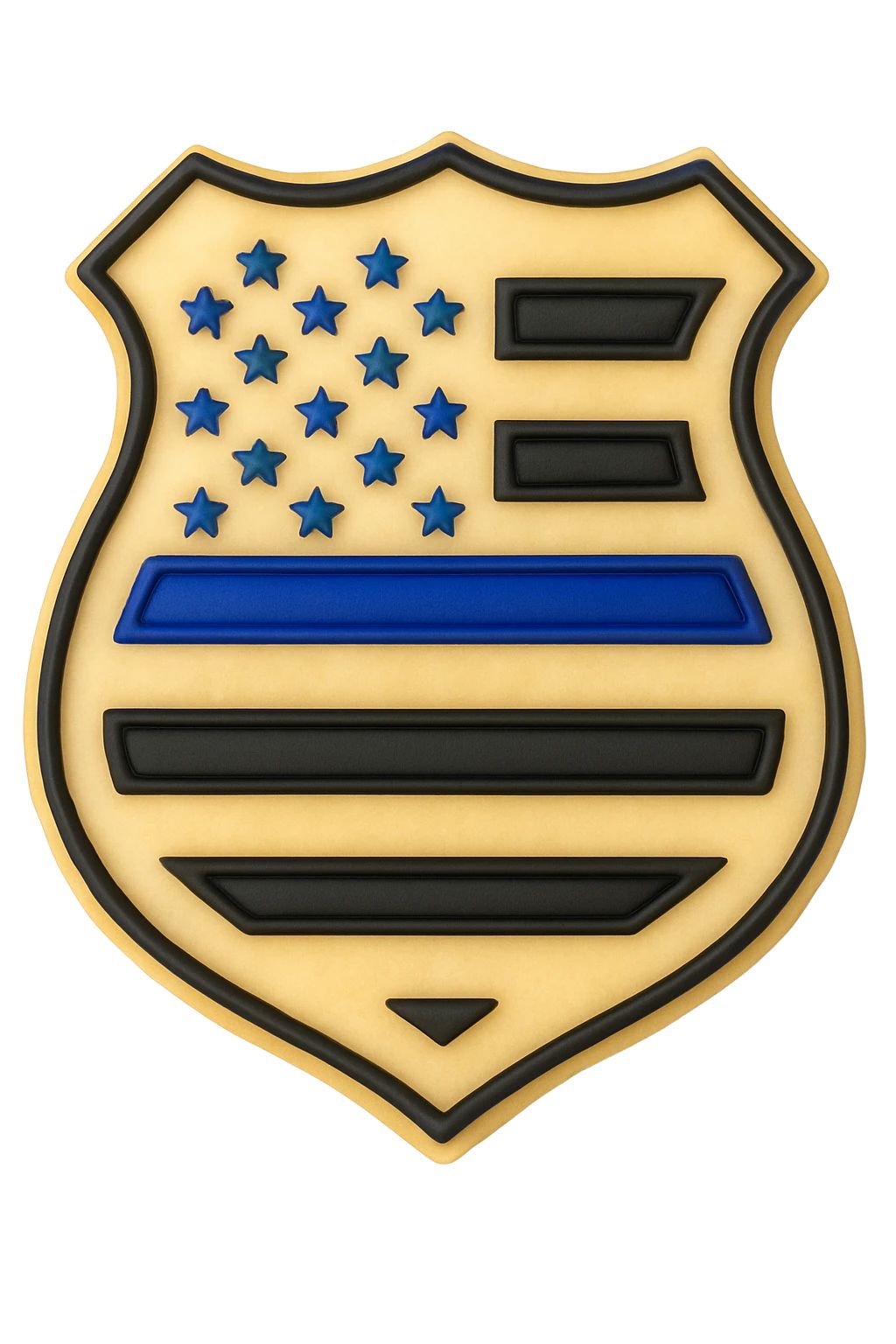 Police Badge USA Cookie Cutter | Stamp | Stencil #1