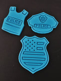 Police Badge USA Cookie Cutter | Stamp | Stencil #1 Boys/ Army / Outdoorsman Cookie Cutter Lady 