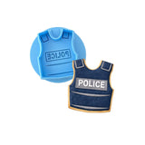 Police Bulletproof Vest Cookie Cutter | Stamp | Stencil #1 Boys/ Army / Outdoorsman Cookie Cutter Lady MINI - 2 Inches (5cm) **BUNDLE** Cutter + Debosser 