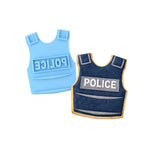 Police Bulletproof Vest Cookie Cutter | Stamp | Stencil #1 Boys/ Army / Outdoorsman Cookie Cutter Lady MINI - 2 Inches (5cm) Stamp ONLY 