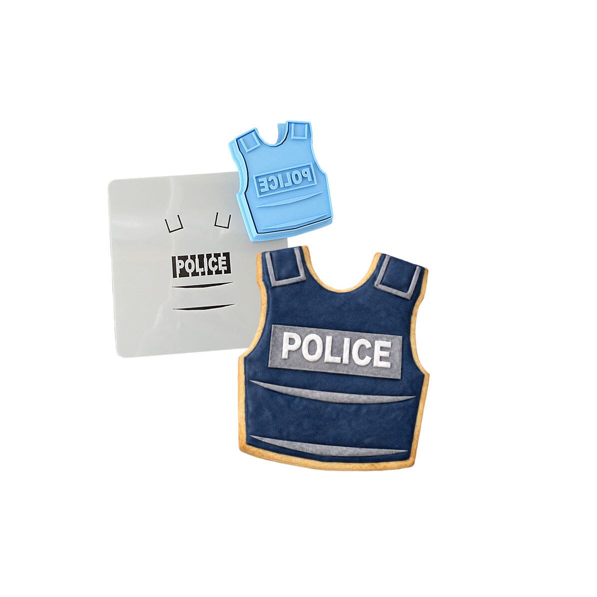 Police Bulletproof Vest Cookie Cutter | Stamp | Stencil #1 Boys/ Army / Outdoorsman Cookie Cutter Lady 