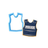 Police Bulletproof Vest Cookie Cutter | Stamp | Stencil #1 Boys/ Army / Outdoorsman Cookie Cutter Lady MINI - 2 Inches (5cm) Cookie Cutter ONLY (Outline) 