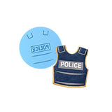 Police Bulletproof Vest Cookie Cutter | Stamp | Stencil #1 Boys/ Army / Outdoorsman Cookie Cutter Lady MINI - 2 Inches (5cm) Debosser ONLY 