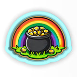 Pot of Gold with Rainbow 1 Cookie Cutter | Stamp | Stencil - SHARP EDGES - FAST Shipping - Choose Your Own Size! #1