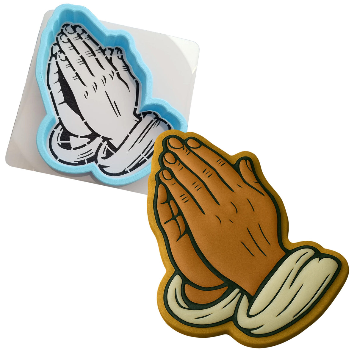 Praying Hands Cookie Cutter | Stamp | Stencil - SHARP EDGES - FAST Shipping - Choose Your Own Size! #1 Cookie Cutter Lady 