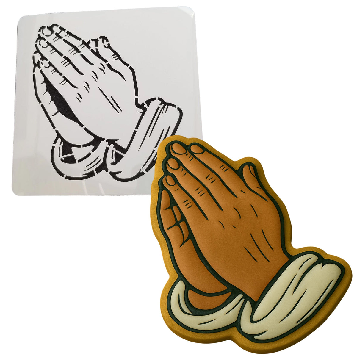 Praying Hands Cookie Cutter | Stamp | Stencil - SHARP EDGES - FAST Shipping - Choose Your Own Size! #1 Cookie Cutter Lady 