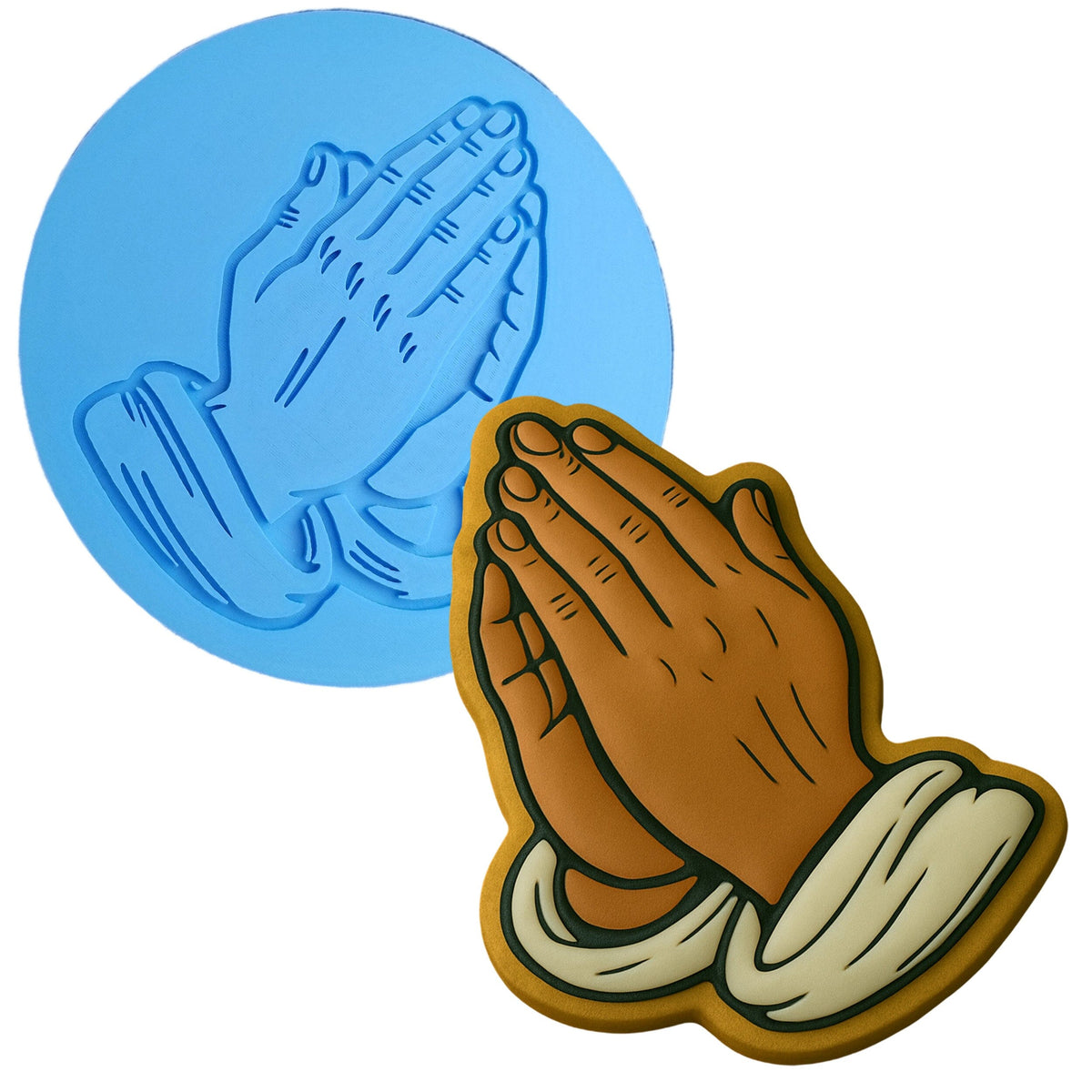 Praying Hands Cookie Cutter | Stamp | Stencil - SHARP EDGES - FAST Shipping - Choose Your Own Size! #1 Cookie Cutter Lady 