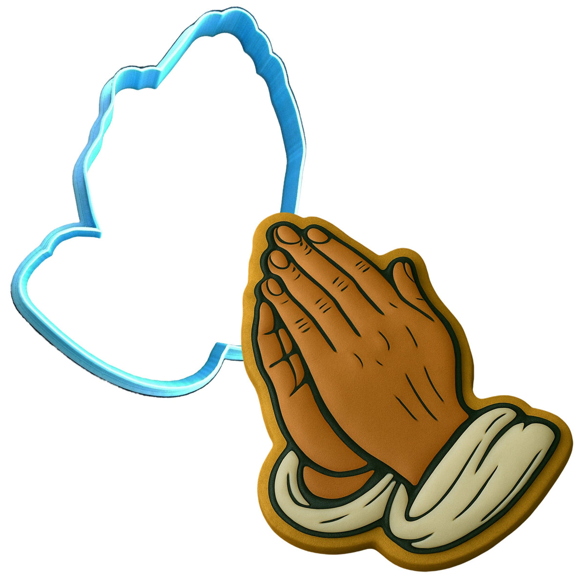 Praying Hands Cookie Cutter | Stamp | Stencil - SHARP EDGES - FAST Shipping - Choose Your Own Size! #1 Cookie Cutter Lady 