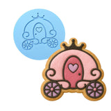 Princess Carriage Cookie Cutter | Stamp | Stencil #1 Girly / Dolls / Princess Cookie Cutter Lady MINI - 2 Inches (5cm) Debosser ONLY 
