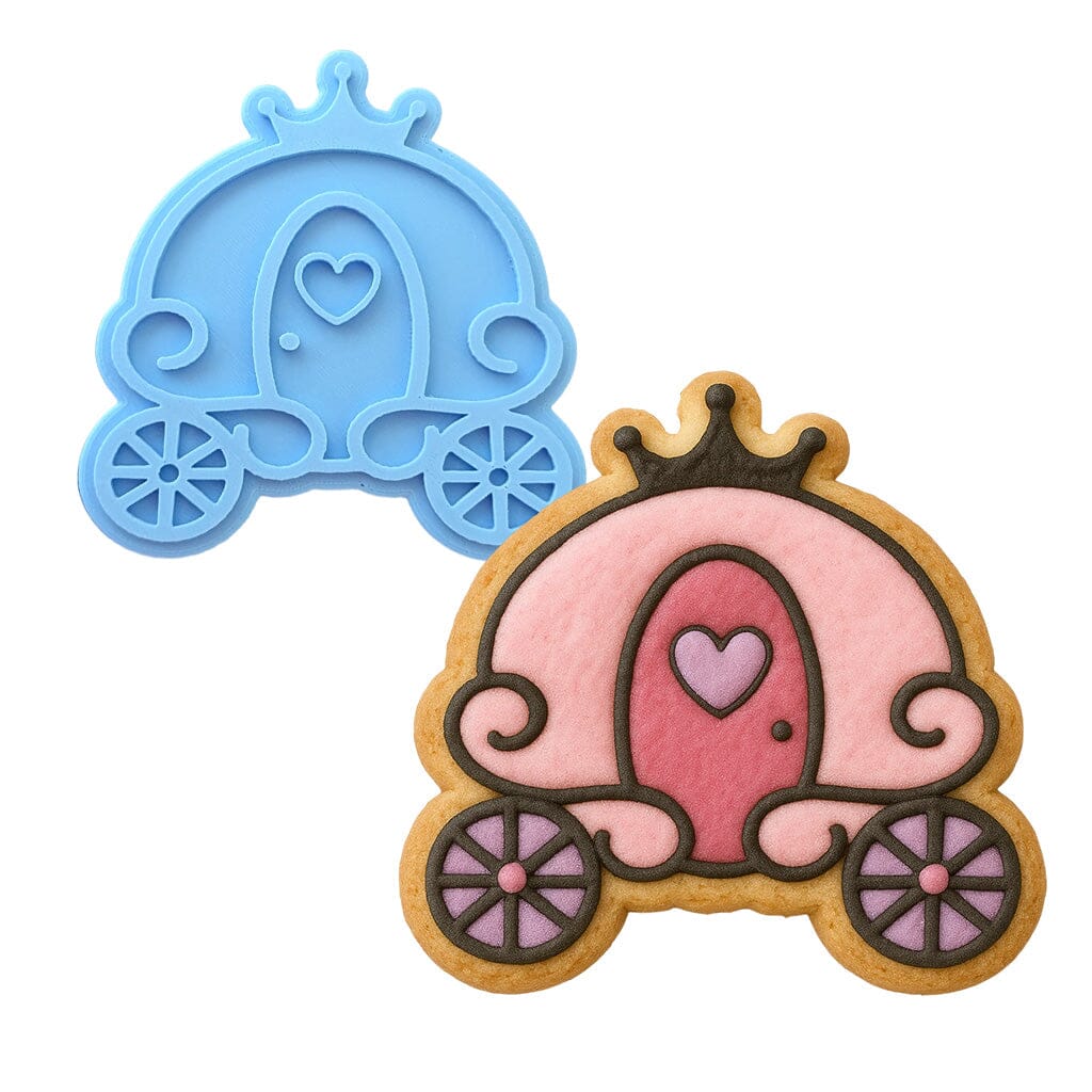 Princess Carriage Cookie Cutter | Stamp | Stencil #1 Girly / Dolls / Princess Cookie Cutter Lady MINI - 2 Inches (5cm) Stamp ONLY 