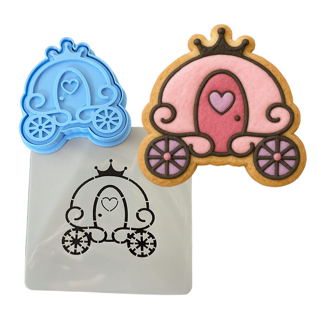 Princess Carriage Cookie Cutter | Stamp | Stencil #1 Girly / Dolls / Princess Cookie Cutter Lady 