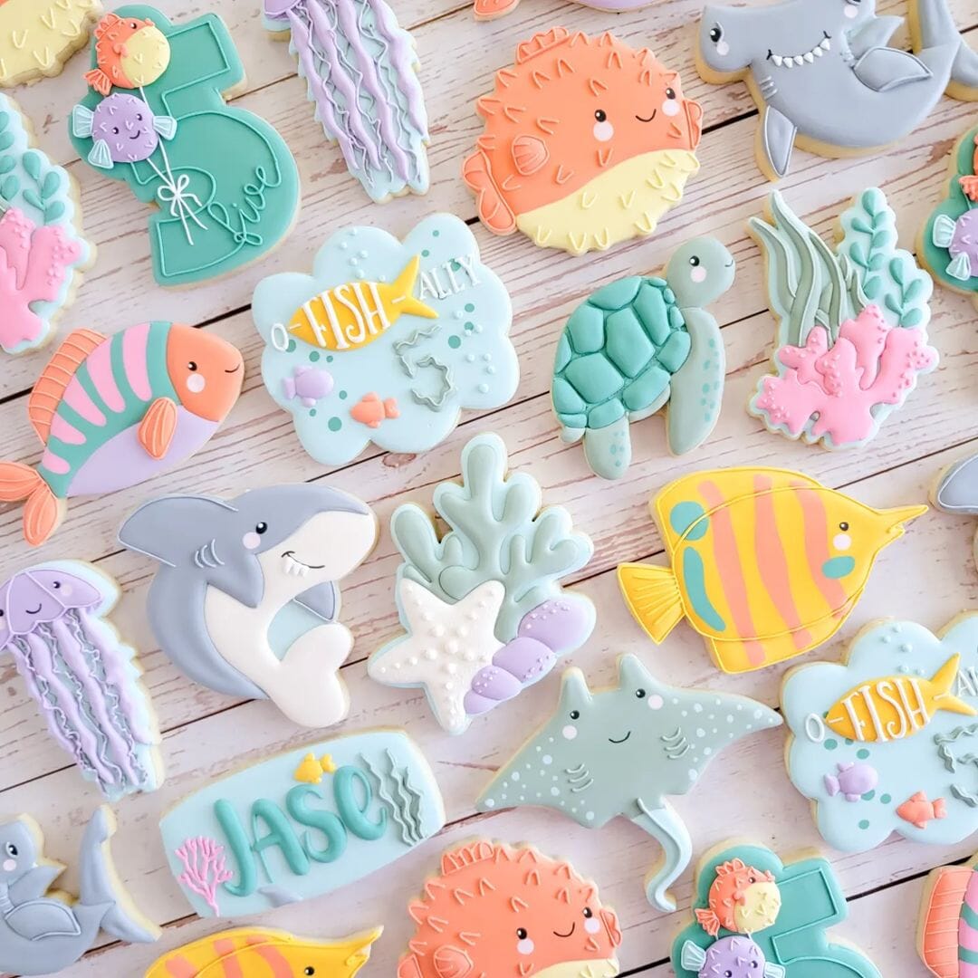 Pufferfish Cookie Cutter | Stamp | Stencil #1 Animals & Dinosaurs Cookie Cutter Lady 