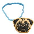 Pug Face Cookie Cutter | Stamp | Stencil #1 Animals & Dinosaurs Cookie Cutter Lady MINI - 2 Inches (5cm) Cookie Cutter ONLY (Outline) 