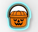 Pumpkin Pail Sleepy Face Cookie Cutter | Stamp | Stencil - SHARP EDGES - FAST Shipping - Choose Your Own Size! #1