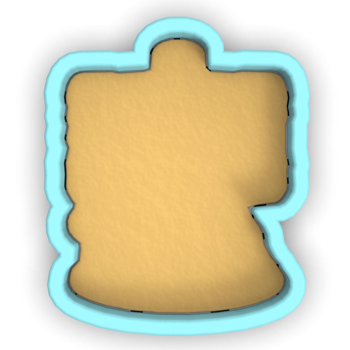 a cookie cutter with a cookie in the shape of a cookie