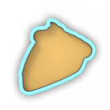 a piece of bread with a blue outline