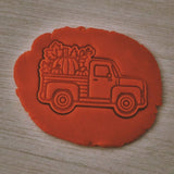Pumpkin Truck Side Cookie Cutter | Stamp | Stencil - SHARP EDGES - FAST Shipping - Choose Your Own Size! #1 Cookie Cutter Lady 