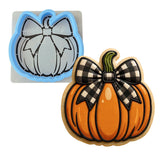 Pumpkin with Cute Bow Cookie Cutter | Stamp | Stencil - SHARP EDGES - FAST Shipping - Choose Your Own Size! #1 Cookie Cutter Lady LITTLE - 3 Inches (7.62cm) **BUNDLE** Cutter + Stencil 