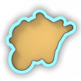 a cookie shaped like the shape of a map