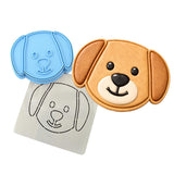 Puppy Dog Face Cookie Cutter Stamp & Outline #2 Dogs & Cats Cookie Cutter Lady 