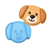 Puppy Dog Face Cookie Cutter Stamp & Outline #2 Dogs & Cats Cookie Cutter Lady MINI - 2 Inches (5cm) **BUNDLE** Cutter + Stamp 