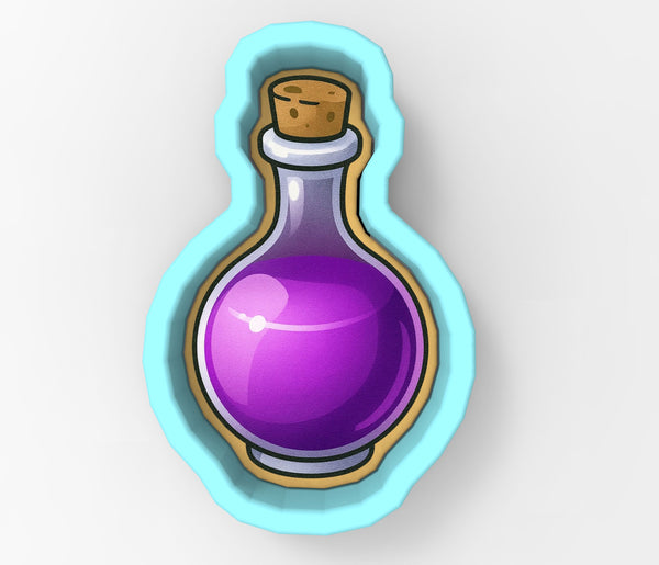Purple Potion Bottle Cookie Cutter | Stamp | Stencil - SHARP EDGES - FAST Shipping - Choose Your Own Size! #1