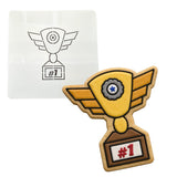 Racing Trophy Cookie Cutter | Stamp | Stencil #1 Comic Book / Vehicles Cookie Cutter Lady MINI - 2 Inches (5cm) Stencil ONLY 