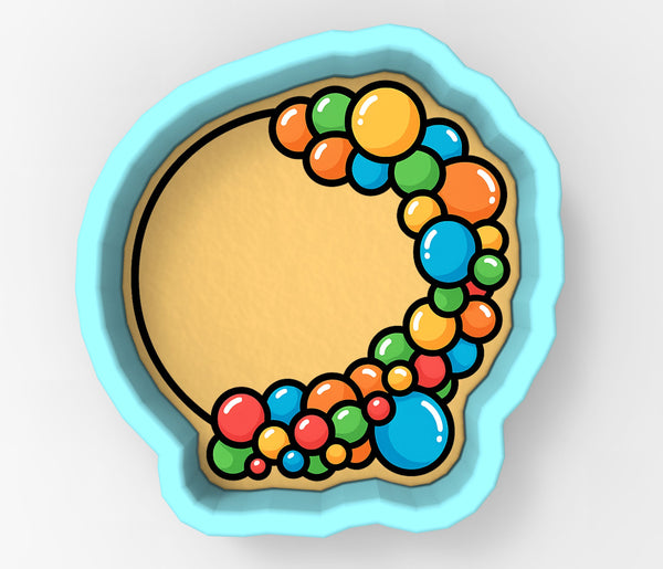Rainbow Balloon Garland Cookie Cutter | Stamp | Stencil - SHARP EDGES - FAST Shipping - Choose Your Own Size! #1