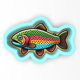 a sticker of a fish on a white background